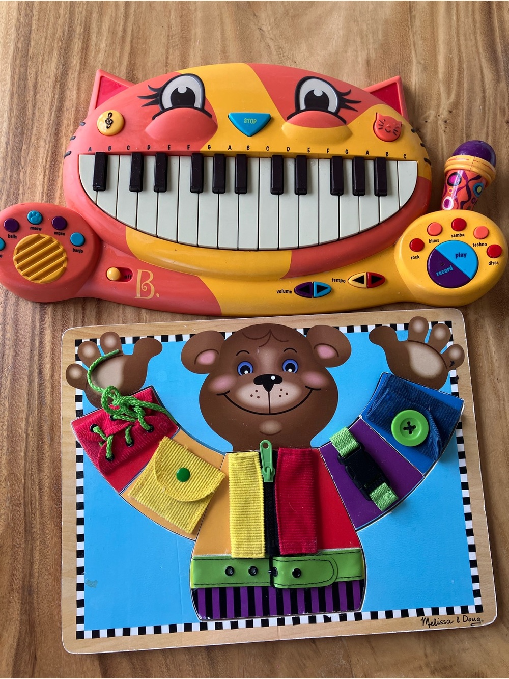 Melissa & Doug Fine Motor Puzzle &  Cat Keyboard Piano Toy by Btoy